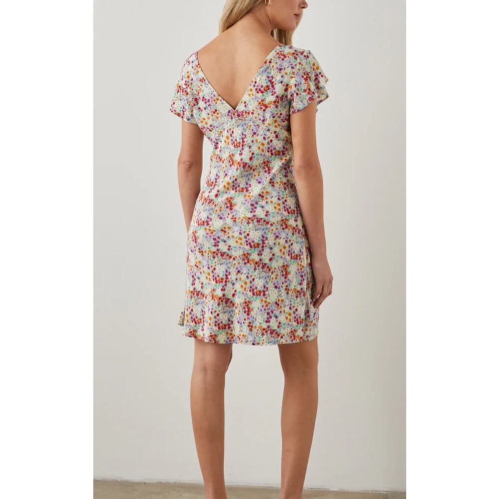 Revolve Rails Gigi Fleur Floral Sun Dress Flutter Sleeves L - Picture 4 of 14